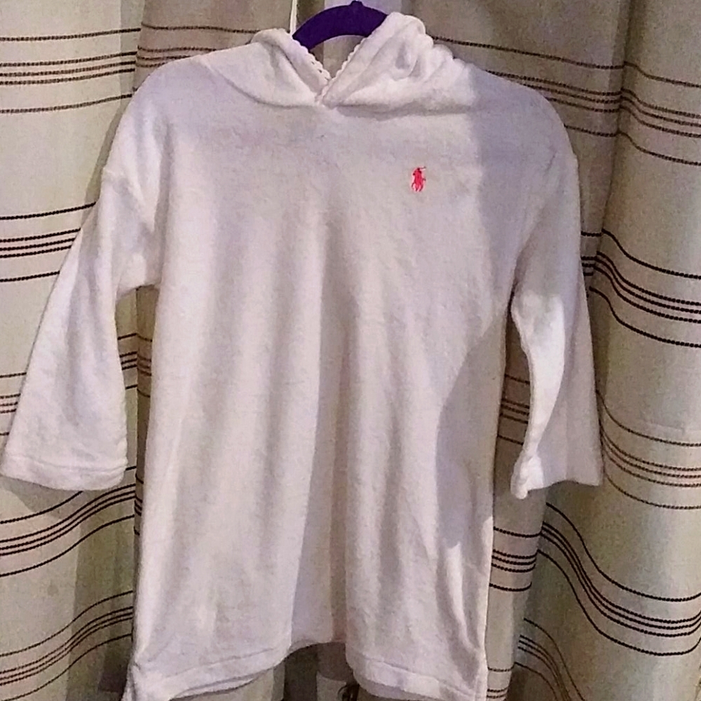 Ralph Lauren Polo girls white swim cover up sz 6